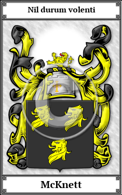 McKnett Family Crest Download (JPG) Book Plated - 600 DPI