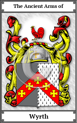 Wyrth Family Crest Download (JPG)  Book Plated - 150 DPI
