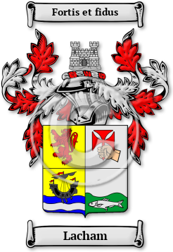 Lacham Family Crest Download (jpg) Legacy Series - 150 DPI