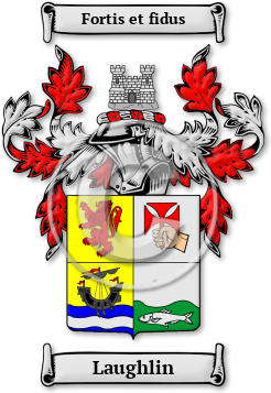 Laughlin Family Crest Download (JPG) Legacy Series - 600 DPI