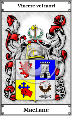 MacLane Family Crest Download (JPG)  Book Plated - 150 DPI