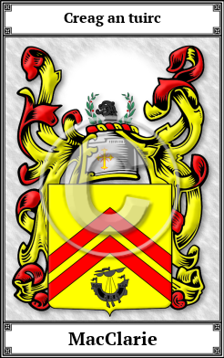 MacClarie Family Crest Download (JPG)  Book Plated - 150 DPI