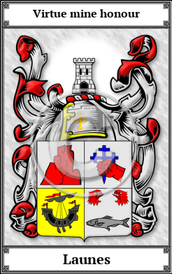 Launes Family Crest Download (JPG)  Book Plated - 150 DPI