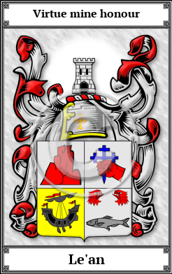 Le'an Family Crest Download (JPG)  Book Plated - 150 DPI