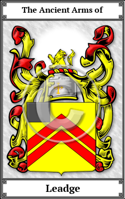 Leadge Family Crest Download (JPG)  Book Plated - 150 DPI