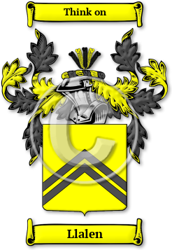 Llalen Family Crest Download (jpg) Legacy Series - 150 DPI