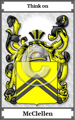 McClellen Family Crest Download (JPG)  Book Plated - 150 DPI
