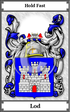 Lod Family Crest Download (JPG) Book Plated - 600 DPI