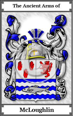McLoughlin Family Crest Download (JPG)  Book Plated - 150 DPI