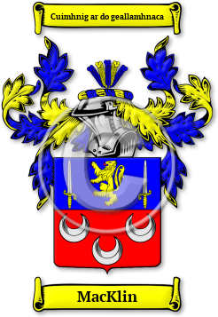 MacKlin Family Crest Download (JPG) Legacy Series - 300 DPI