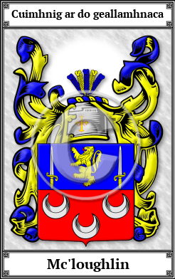 Mc'loughlin Family Crest Download (JPG)  Book Plated - 150 DPI