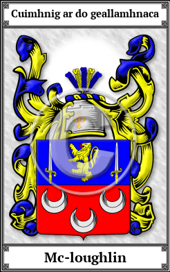 Mc-loughlin Family Crest Download (JPG)  Book Plated - 150 DPI