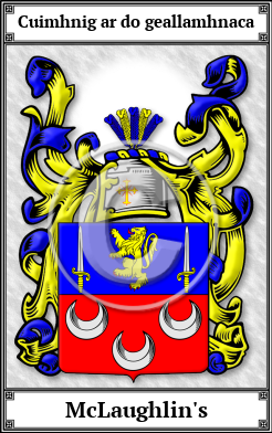 McLaughlin's Family Crest Download (JPG)  Book Plated - 150 DPI