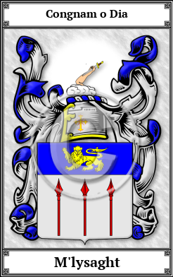 M'lysaght Family Crest Download (JPG)  Book Plated - 150 DPI