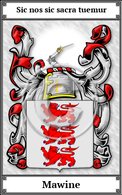 Mawine Family Crest Download (JPG)  Book Plated - 150 DPI