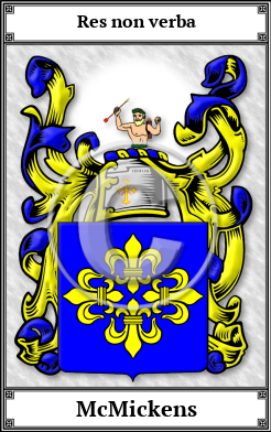 McMickens Family Crest Download (JPG)  Book Plated - 150 DPI