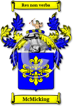 McMicking Family Crest Download (jpg) Legacy Series - 150 DPI