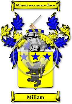 Millam Family Crest Download (jpg) Legacy Series - 150 DPI