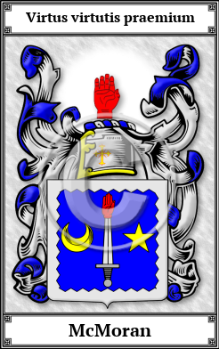 McMoran Family Crest Download (JPG)  Book Plated - 150 DPI
