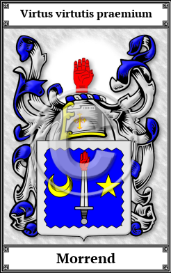 Morrend Family Crest Download (JPG)  Book Plated - 150 DPI