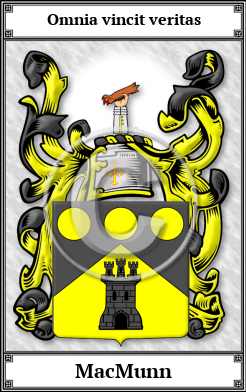 MacMunn Family Crest Download (JPG)  Book Plated - 150 DPI