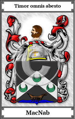 MacNab Family Crest Download (JPG) Book Plated - 600 DPI