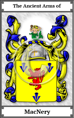 MacNery Family Crest Download (JPG)  Book Plated - 150 DPI