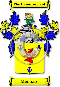 Mennare Family Crest Download (jpg) Legacy Series - 150 DPI