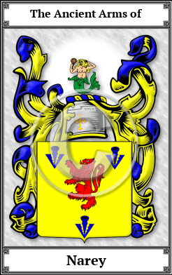 Narey Family Crest Download (JPG) Book Plated - 600 DPI