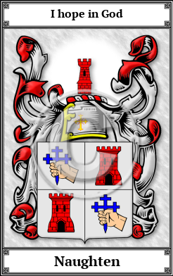 Naughten Family Crest Download (JPG) Book Plated - 600 DPI