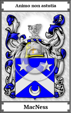 MacNess Family Crest Download (JPG)  Book Plated - 150 DPI