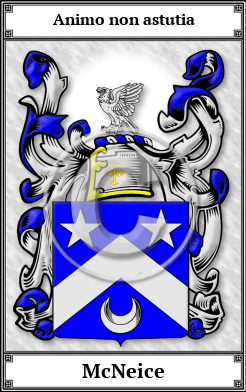 McNeice Family Crest Download (JPG) Book Plated - 600 DPI