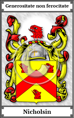 Nicholsin Family Crest Download (JPG) Book Plated - 600 DPI