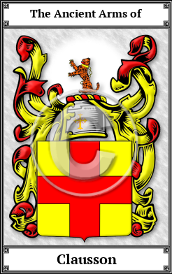 Clausson Family Crest Download (JPG)  Book Plated - 150 DPI