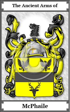 McPhaile Family Crest Download (JPG) Book Plated - 600 DPI