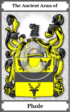 Phole Family Crest Download (JPG)  Book Plated - 150 DPI