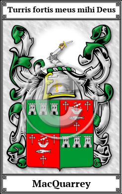 MacQuarrey Family Crest Download (JPG) Book Plated - 600 DPI