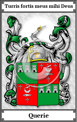 Querie Family Crest Download (JPG)  Book Plated - 150 DPI