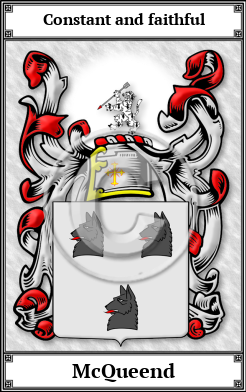 McQueend Family Crest Download (JPG) Book Plated - 600 DPI