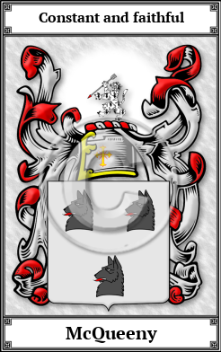 McQueeny Family Crest Download (JPG)  Book Plated - 150 DPI