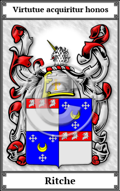 Ritche Family Crest Download (JPG)  Book Plated - 150 DPI