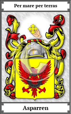 Asparren Family Crest Download (JPG)  Book Plated - 150 DPI