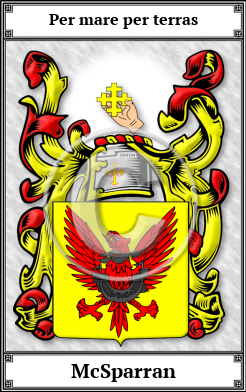 McSparran Family Crest Download (JPG)  Book Plated - 150 DPI