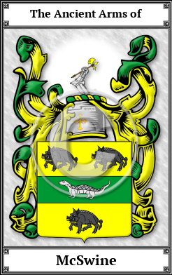 McSwine Family Crest Download (JPG)  Book Plated - 150 DPI