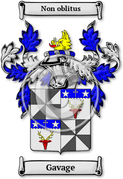 Gavage Family Crest Download (jpg) Legacy Series - 150 DPI