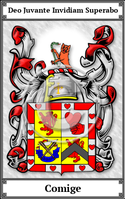 Comige Family Crest Download (JPG) Book Plated - 600 DPI