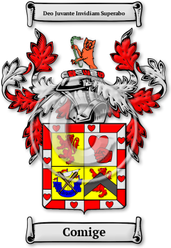 Comige Family Crest Download (JPG) Legacy Series - 600 DPI