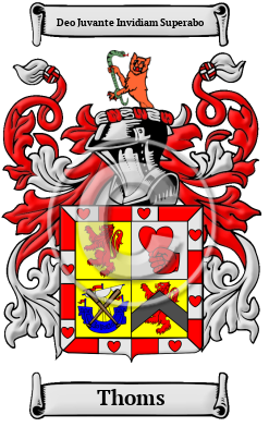 Thoms Family Crest Download (JPG) Heritage Series - 600 DPI
