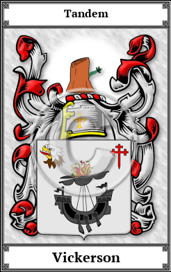 Vickerson Family Crest Download (JPG)  Book Plated - 150 DPI