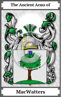 MacWatters Family Crest Download (JPG)  Book Plated - 150 DPI